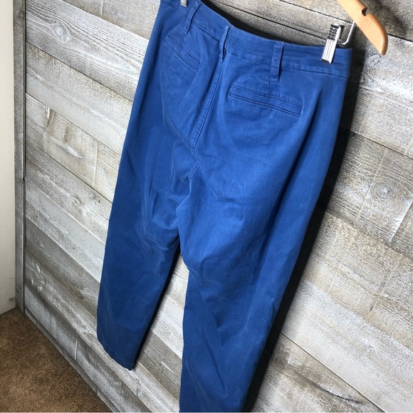 J Crew colbalt blue chino work office career crop pants - Picture 3 of 3